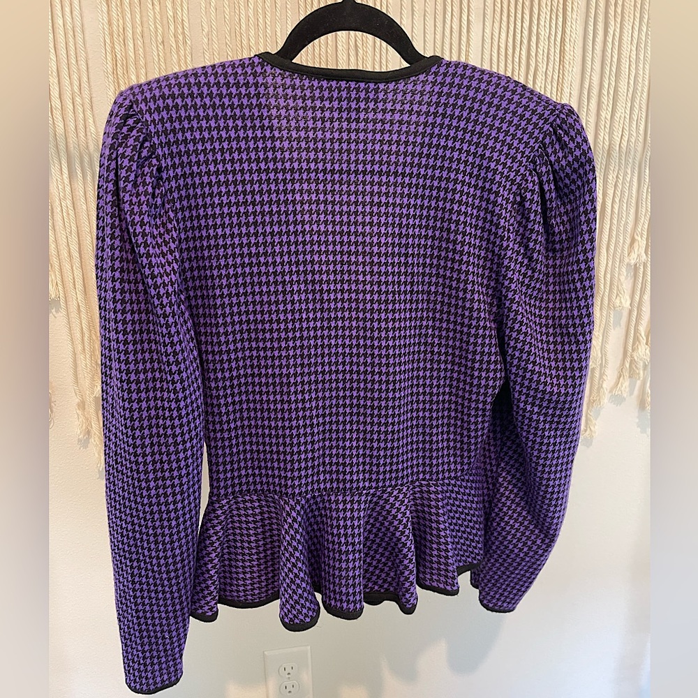 Vintage Bernie Blue II Peplum Jacket Size M - Picture 2 of 8